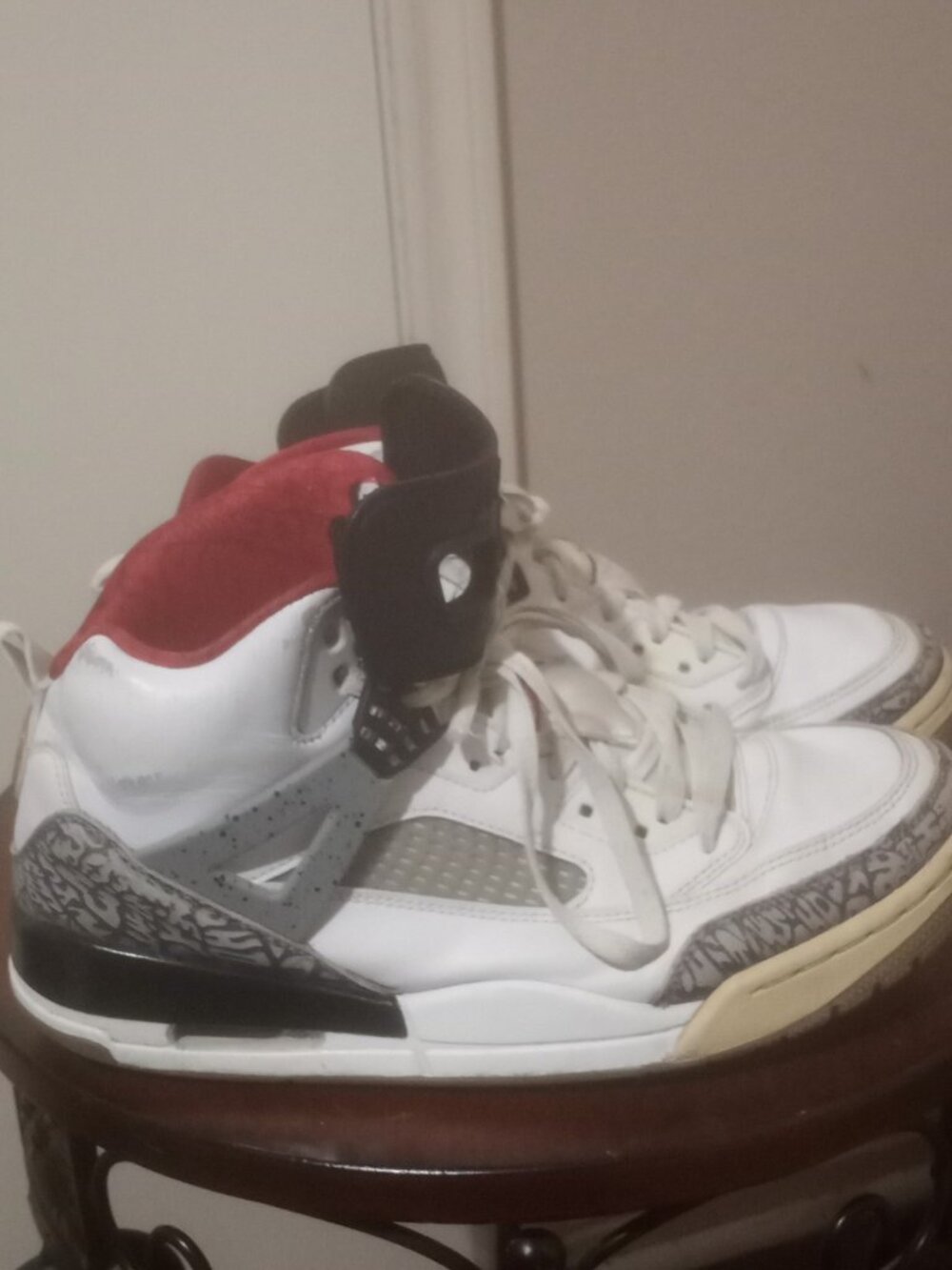 Nike Air Jordan Mens Spizike Retro White Cement 315371-122 - Sz 8.5